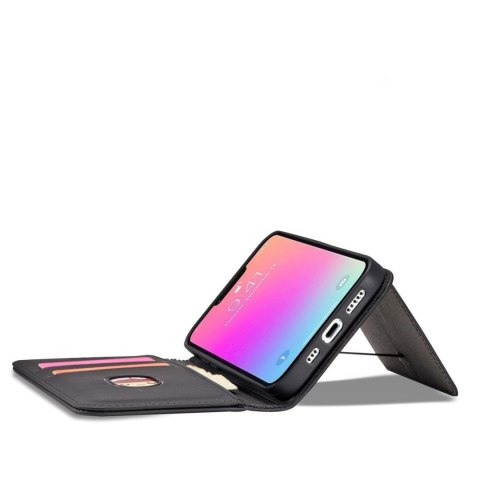 Magnet Card Case etui do Samsung Galaxy S22 Ultra pokrowiec portfel na karty kartę podstawka czarny Magnet Card Case etui do Samsung Galaxy S22 Ultra pokrowiec portfel na karty kartę podstawka czarny