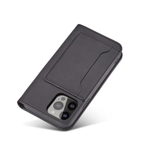 Magnet Card Case etui do Samsung Galaxy S22 Ultra pokrowiec portfel na karty kartę podstawka czarny Magnet Card Case etui do Samsung Galaxy S22 Ultra pokrowiec portfel na karty kartę podstawka czarny