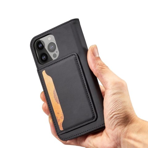 Magnet Card Case etui do Samsung Galaxy S22 Ultra pokrowiec portfel na karty kartę podstawka czarny Magnet Card Case etui do Samsung Galaxy S22 Ultra pokrowiec portfel na karty kartę podstawka czarny