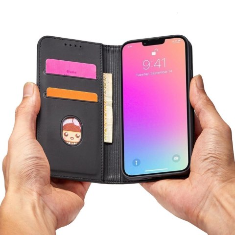 Magnet Card Case etui do Samsung Galaxy S22 Ultra pokrowiec portfel na karty kartę podstawka czarny Magnet Card Case etui do Samsung Galaxy S22 Ultra pokrowiec portfel na karty kartę podstawka czarny