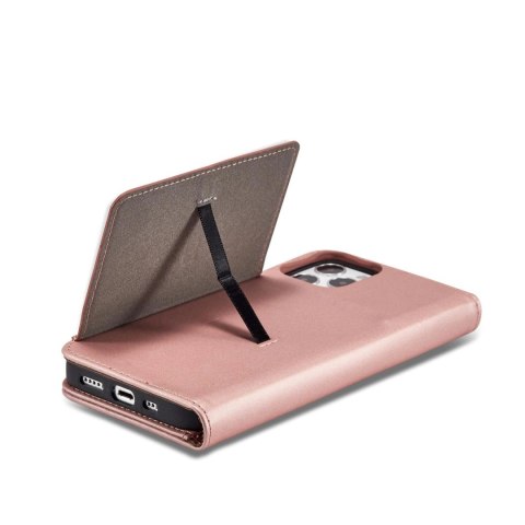 Magnet Card Case etui do Samsung Galaxy S22 Ultra pokrowiec portfel na karty kartę podstawka różowy Magnet Card Case etui do Samsung Galaxy S22 Ultra pokrowiec portfel na karty kartę podstawka różowy