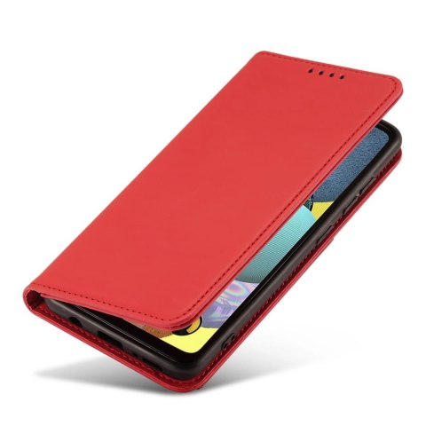 Magnet Card Case etui do Xiaomi Redmi Note 11 Pro pokrowiec portfel na karty kartę podstawka czerwony Magnet Card Case etui do Xiaomi Redmi Note 11 Pro pokrowiec portfel na karty kartę podstawka czerwony