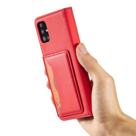 Magnet Card Case etui do Xiaomi Redmi Note 11 Pro pokrowiec portfel na karty kartę podstawka czerwony Magnet Card Case etui do Xiaomi Redmi Note 11 Pro pokrowiec portfel na karty kartę podstawka czerwony