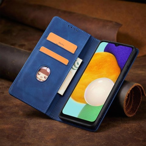 Magnet Fancy Case etui do Samsung Galaxy A13 5G pokrowiec portfel na karty kartę podstawka niebieski Magnet Fancy Case etui do Samsung Galaxy A13 5G pokrowiec portfel na karty kartę podstawka niebieski