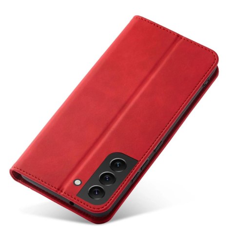 Magnet Fancy Case etui do Samsung Galaxy S22+ (S22 Plus) pokrowiec portfel na karty kartę podstawka czerwony Magnet Fancy Case etui do Samsung Galaxy S22+ (S22 Plus) pokrowiec portfel na karty kartę podstawka czerwony