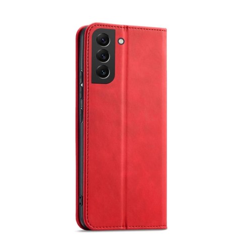 Magnet Fancy Case etui do Samsung Galaxy S22+ (S22 Plus) pokrowiec portfel na karty kartę podstawka czerwony Magnet Fancy Case etui do Samsung Galaxy S22+ (S22 Plus) pokrowiec portfel na karty kartę podstawka czerwony