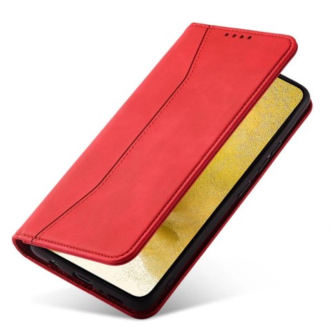 Magnet Fancy Case etui do Samsung Galaxy S22+ (S22 Plus) pokrowiec portfel na karty kartę podstawka czerwony Magnet Fancy Case etui do Samsung Galaxy S22+ (S22 Plus) pokrowiec portfel na karty kartę podstawka czerwony