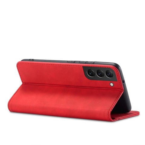 Magnet Fancy Case etui do Samsung Galaxy S22+ (S22 Plus) pokrowiec portfel na karty kartę podstawka czerwony Magnet Fancy Case etui do Samsung Galaxy S22+ (S22 Plus) pokrowiec portfel na karty kartę podstawka czerwony