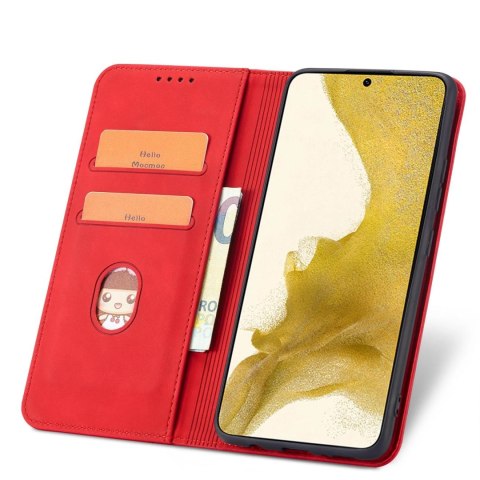 Magnet Fancy Case etui do Samsung Galaxy S22+ (S22 Plus) pokrowiec portfel na karty kartę podstawka czerwony Magnet Fancy Case etui do Samsung Galaxy S22+ (S22 Plus) pokrowiec portfel na karty kartę podstawka czerwony