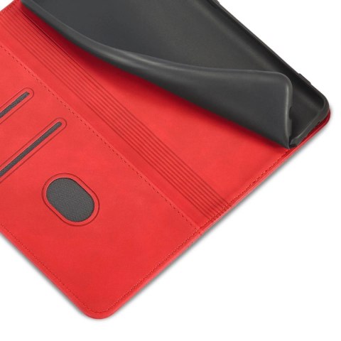Magnet Fancy Case etui do Samsung Galaxy S22+ (S22 Plus) pokrowiec portfel na karty kartę podstawka czerwony Magnet Fancy Case etui do Samsung Galaxy S22+ (S22 Plus) pokrowiec portfel na karty kartę podstawka czerwony