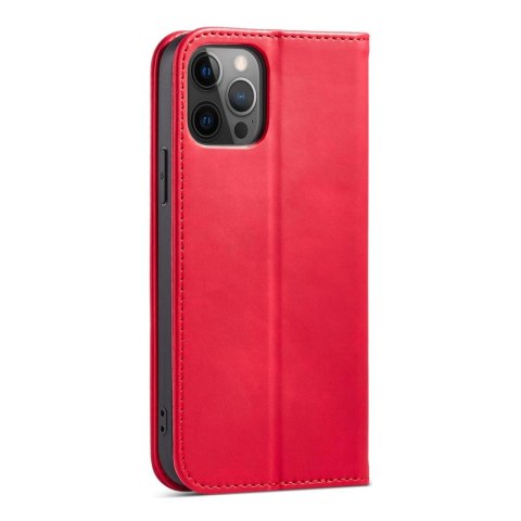 Magnet Fancy Case etui do iPhone 12 Pro Max pokrowiec portfel na karty kartę podstawka czerwony Magnet Fancy Case etui do iPhone 12 Pro Max pokrowiec portfel na karty kartę podstawka czerwony
