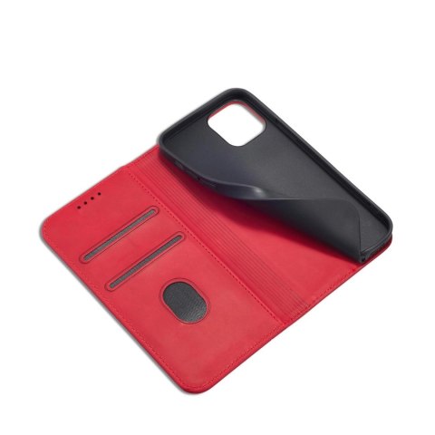 Magnet Fancy Case etui do iPhone 12 Pro Max pokrowiec portfel na karty kartę podstawka czerwony Magnet Fancy Case etui do iPhone 12 Pro Max pokrowiec portfel na karty kartę podstawka czerwony