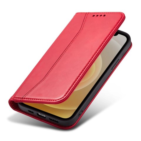 Magnet Fancy Case etui do iPhone 12 Pro Max pokrowiec portfel na karty kartę podstawka czerwony Magnet Fancy Case etui do iPhone 12 Pro Max pokrowiec portfel na karty kartę podstawka czerwony