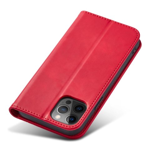 Magnet Fancy Case etui do iPhone 12 Pro Max pokrowiec portfel na karty kartę podstawka czerwony Magnet Fancy Case etui do iPhone 12 Pro Max pokrowiec portfel na karty kartę podstawka czerwony