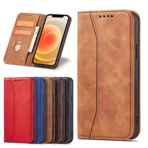 Magnet Fancy Case etui do iPhone 12 Pro pokrowiec portfel na karty kartę podstawka brązowy Magnet Fancy Case etui do iPhone 12 Pro pokrowiec portfel na karty kartę podstawka brązowy