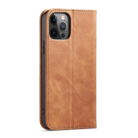 Magnet Fancy Case etui do iPhone 12 Pro pokrowiec portfel na karty kartę podstawka brązowy Magnet Fancy Case etui do iPhone 12 Pro pokrowiec portfel na karty kartę podstawka brązowy