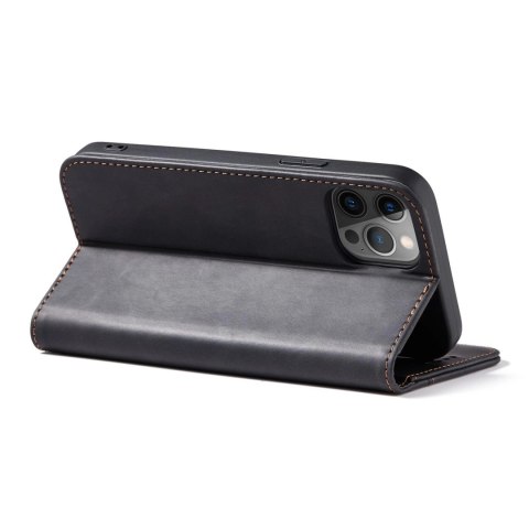 Magnet Fancy Case etui do iPhone 12 Pro pokrowiec portfel na karty kartę podstawka czarny Magnet Fancy Case etui do iPhone 12 Pro pokrowiec portfel na karty kartę podstawka czarny