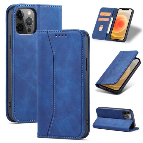 Magnet Fancy Case etui do iPhone 12 Pro pokrowiec portfel na karty kartę podstawka niebieski Magnet Fancy Case etui do iPhone 12 Pro pokrowiec portfel na karty kartę podstawka niebieski