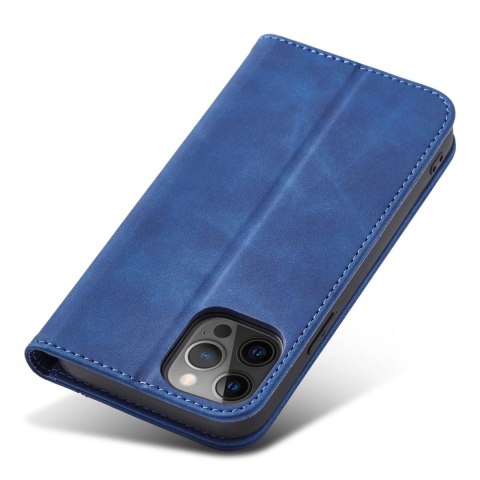 Magnet Fancy Case etui do iPhone 12 Pro pokrowiec portfel na karty kartę podstawka niebieski Magnet Fancy Case etui do iPhone 12 Pro pokrowiec portfel na karty kartę podstawka niebieski