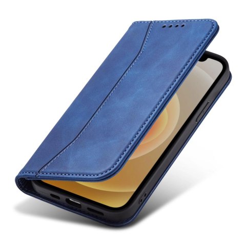 Magnet Fancy Case etui do iPhone 12 Pro pokrowiec portfel na karty kartę podstawka niebieski Magnet Fancy Case etui do iPhone 12 Pro pokrowiec portfel na karty kartę podstawka niebieski