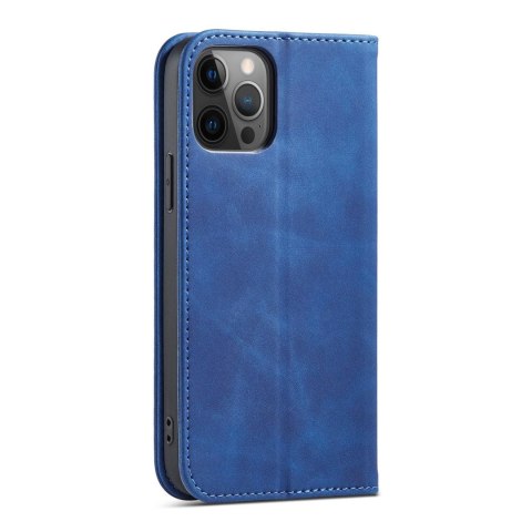 Magnet Fancy Case etui do iPhone 12 Pro pokrowiec portfel na karty kartę podstawka niebieski Magnet Fancy Case etui do iPhone 12 Pro pokrowiec portfel na karty kartę podstawka niebieski