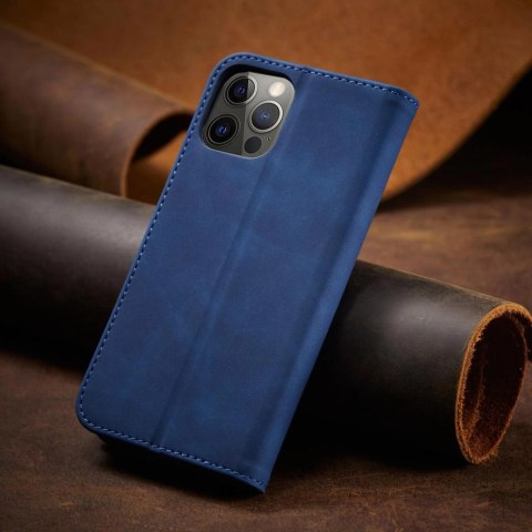 Magnet Fancy Case etui do iPhone 12 Pro pokrowiec portfel na karty kartę podstawka niebieski Magnet Fancy Case etui do iPhone 12 Pro pokrowiec portfel na karty kartę podstawka niebieski