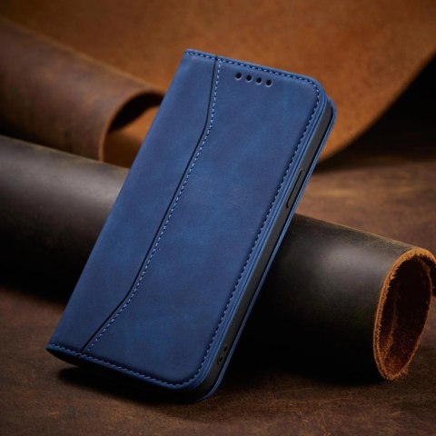 Magnet Fancy Case etui do iPhone 12 Pro pokrowiec portfel na karty kartę podstawka niebieski Magnet Fancy Case etui do iPhone 12 Pro pokrowiec portfel na karty kartę podstawka niebieski