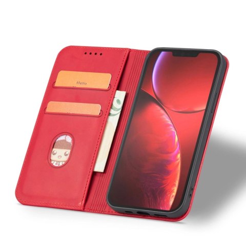 Magnet Fancy Case etui do iPhone 13 Pro Max pokrowiec portfel na karty kartę podstawka czerwony Magnet Fancy Case etui do iPhone 13 Pro Max pokrowiec portfel na karty kartę podstawka czerwony