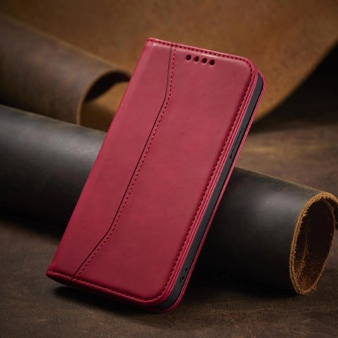 Magnet Fancy Case etui do iPhone 13 Pro Max pokrowiec portfel na karty kartę podstawka czerwony Magnet Fancy Case etui do iPhone 13 Pro Max pokrowiec portfel na karty kartę podstawka czerwony