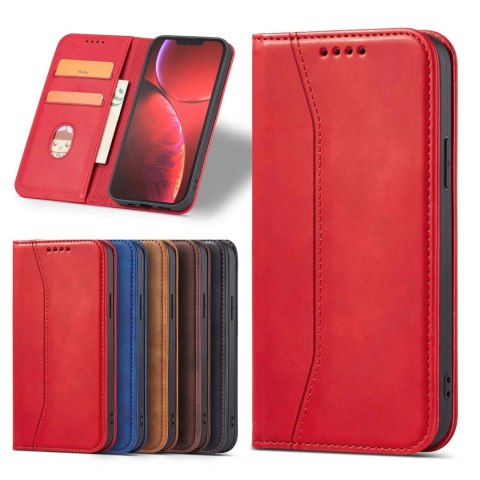 Magnet Fancy Case etui do iPhone 13 Pro Max pokrowiec portfel na karty kartę podstawka czerwony Magnet Fancy Case etui do iPhone 13 Pro Max pokrowiec portfel na karty kartę podstawka czerwony