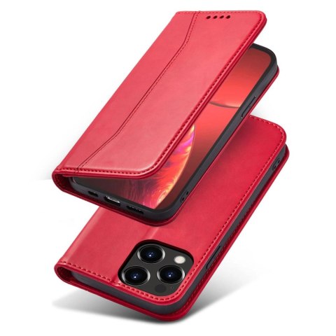 Magnet Fancy Case etui do iPhone 13 Pro pokrowiec portfel na karty kartę podstawka czerwony Magnet Fancy Case etui do iPhone 13 Pro pokrowiec portfel na karty kartę podstawka czerwony