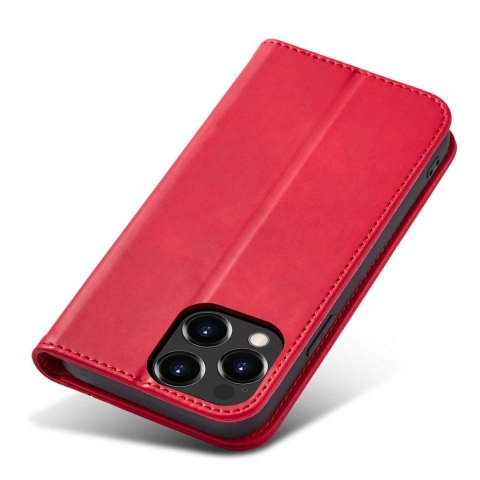 Magnet Fancy Case etui do iPhone 13 Pro pokrowiec portfel na karty kartę podstawka czerwony Magnet Fancy Case etui do iPhone 13 Pro pokrowiec portfel na karty kartę podstawka czerwony