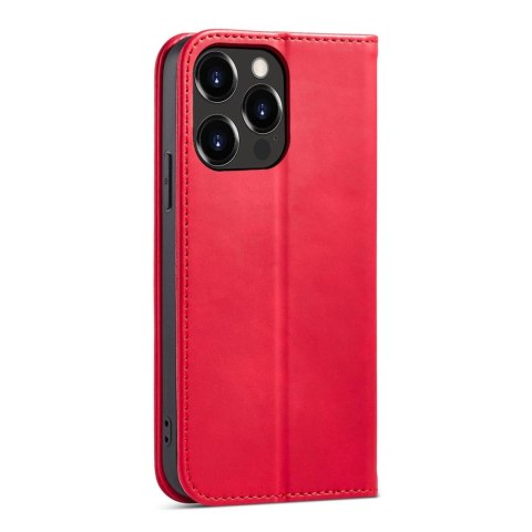 Magnet Fancy Case etui do iPhone 13 Pro pokrowiec portfel na karty kartę podstawka czerwony Magnet Fancy Case etui do iPhone 13 Pro pokrowiec portfel na karty kartę podstawka czerwony