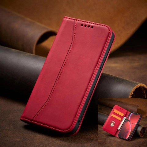 Magnet Fancy Case etui do iPhone 13 Pro pokrowiec portfel na karty kartę podstawka czerwony Magnet Fancy Case etui do iPhone 13 Pro pokrowiec portfel na karty kartę podstawka czerwony