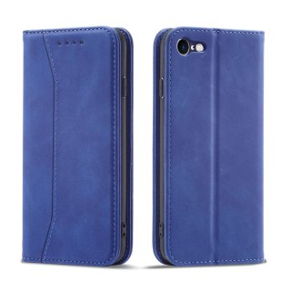 Magnet Fancy Case etui do iPhone SE 2022 / SE 2020 / iPhone 8 / iPhone 7 pokrowiec portfel na karty kartę podstawka niebieski