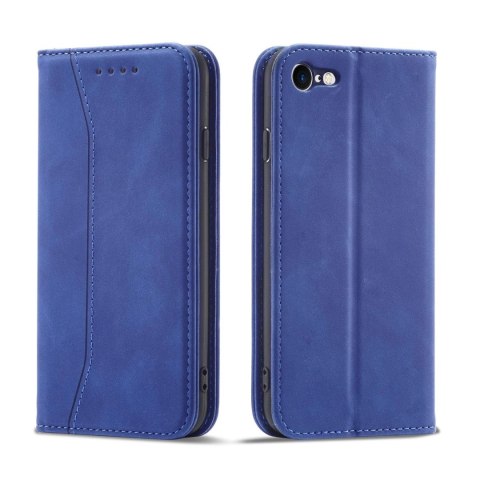Magnet Fancy Case etui do iPhone SE 2022 / SE 2020 / iPhone 8 / iPhone 7 pokrowiec portfel na karty kartę podstawka niebieski Magnet Fancy Case etui do iPhone SE 2022 / SE 2020 / iPhone 8 / iPhone 7 pokrowiec portfel na karty kartę podstawka niebieski