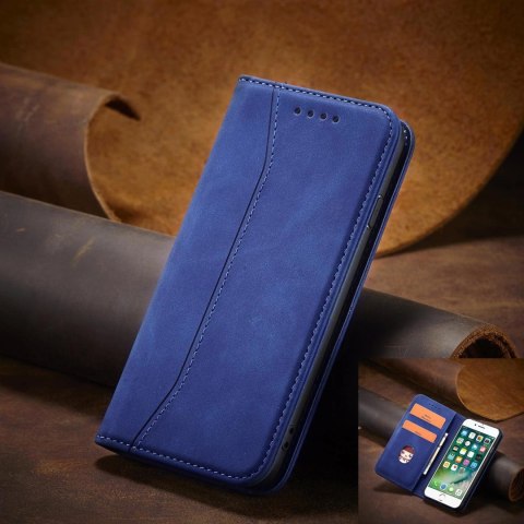 Magnet Fancy Case etui do iPhone SE 2022 / SE 2020 / iPhone 8 / iPhone 7 pokrowiec portfel na karty kartę podstawka niebieski Magnet Fancy Case etui do iPhone SE 2022 / SE 2020 / iPhone 8 / iPhone 7 pokrowiec portfel na karty kartę podstawka niebieski