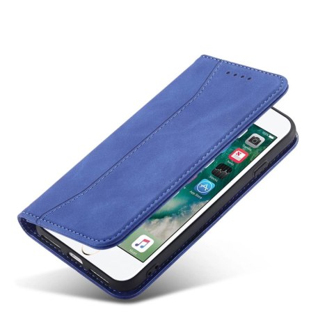 Magnet Fancy Case etui do iPhone SE 2022 / SE 2020 / iPhone 8 / iPhone 7 pokrowiec portfel na karty kartę podstawka niebieski Magnet Fancy Case etui do iPhone SE 2022 / SE 2020 / iPhone 8 / iPhone 7 pokrowiec portfel na karty kartę podstawka niebieski