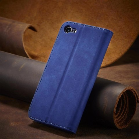 Magnet Fancy Case etui do iPhone SE 2022 / SE 2020 / iPhone 8 / iPhone 7 pokrowiec portfel na karty kartę podstawka niebieski Magnet Fancy Case etui do iPhone SE 2022 / SE 2020 / iPhone 8 / iPhone 7 pokrowiec portfel na karty kartę podstawka niebieski