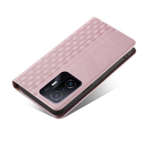 Magnet Strap Case etui do Samsung Galaxy A12 5G pokrowiec portfel + mini smycz zawieszka różowy Magnet Strap Case etui do Samsung Galaxy A12 5G pokrowiec portfel + mini smycz zawieszka różowy