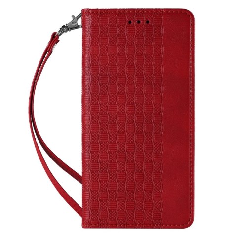 Magnet Strap Case etui do Samsung Galaxy S22+ (S22 Plus) pokrowiec portfel + mini smycz zawieszka czerwony Magnet Strap Case etui do Samsung Galaxy S22+ (S22 Plus) pokrowiec portfel + mini smycz zawieszka czerwony