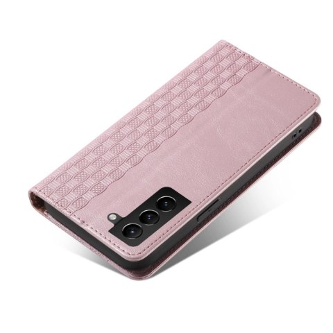 Magnet Strap Case etui do Samsung Galaxy S22 Ultra pokrowiec portfel + mini smycz zawieszka różowy Magnet Strap Case etui do Samsung Galaxy S22 Ultra pokrowiec portfel + mini smycz zawieszka różowy