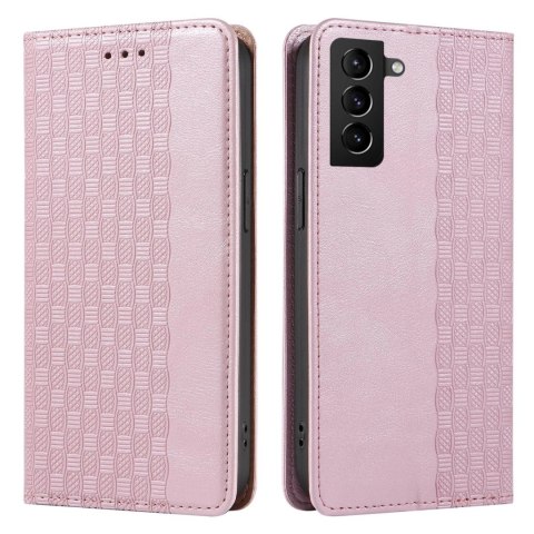 Magnet Strap Case etui do Samsung Galaxy S22 Ultra pokrowiec portfel + mini smycz zawieszka różowy Magnet Strap Case etui do Samsung Galaxy S22 Ultra pokrowiec portfel + mini smycz zawieszka różowy