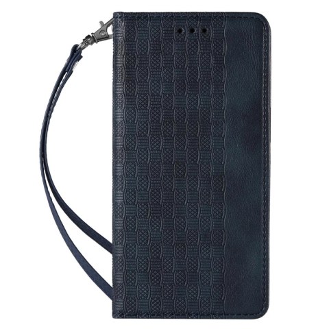 Magnet Strap Case etui do Samsung Galaxy S22 pokrowiec portfel + mini smycz zawieszka niebieski Magnet Strap Case etui do Samsung Galaxy S22 pokrowiec portfel + mini smycz zawieszka niebieski