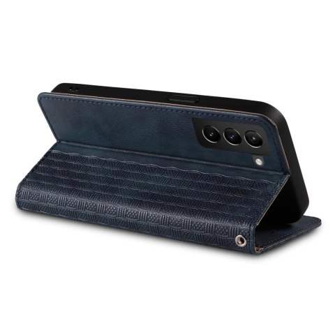 Magnet Strap Case etui do Samsung Galaxy S22 pokrowiec portfel + mini smycz zawieszka niebieski Magnet Strap Case etui do Samsung Galaxy S22 pokrowiec portfel + mini smycz zawieszka niebieski