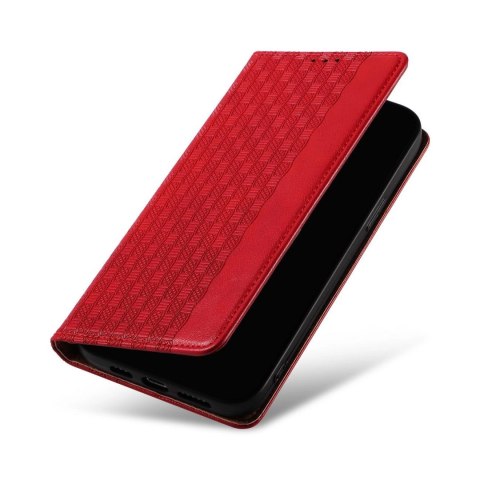 Magnet Strap Case etui do iPhone 12 Pro pokrowiec portfel + mini smycz zawieszka czerwony Magnet Strap Case etui do iPhone 12 Pro pokrowiec portfel + mini smycz zawieszka czerwony