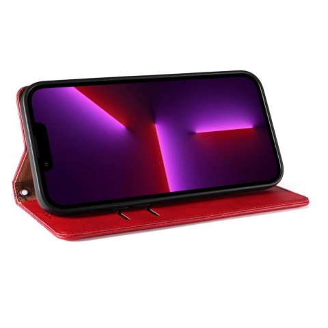 Magnet Strap Case etui do iPhone 12 Pro pokrowiec portfel + mini smycz zawieszka czerwony Magnet Strap Case etui do iPhone 12 Pro pokrowiec portfel + mini smycz zawieszka czerwony