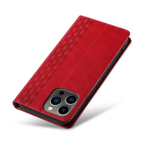 Magnet Strap Case etui do iPhone 12 Pro pokrowiec portfel + mini smycz zawieszka czerwony Magnet Strap Case etui do iPhone 12 Pro pokrowiec portfel + mini smycz zawieszka czerwony