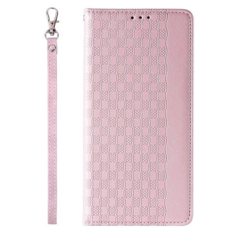 Magnet Strap Case etui do iPhone 12 Pro pokrowiec portfel + mini smycz zawieszka różowy Magnet Strap Case etui do iPhone 12 Pro pokrowiec portfel + mini smycz zawieszka różowy