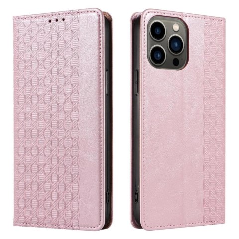 Magnet Strap Case etui do iPhone 12 Pro pokrowiec portfel + mini smycz zawieszka różowy Magnet Strap Case etui do iPhone 12 Pro pokrowiec portfel + mini smycz zawieszka różowy